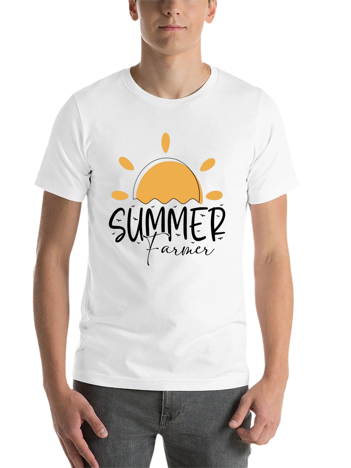 Summer Farmer Graphic Tee - Black Cotton T-Shirt