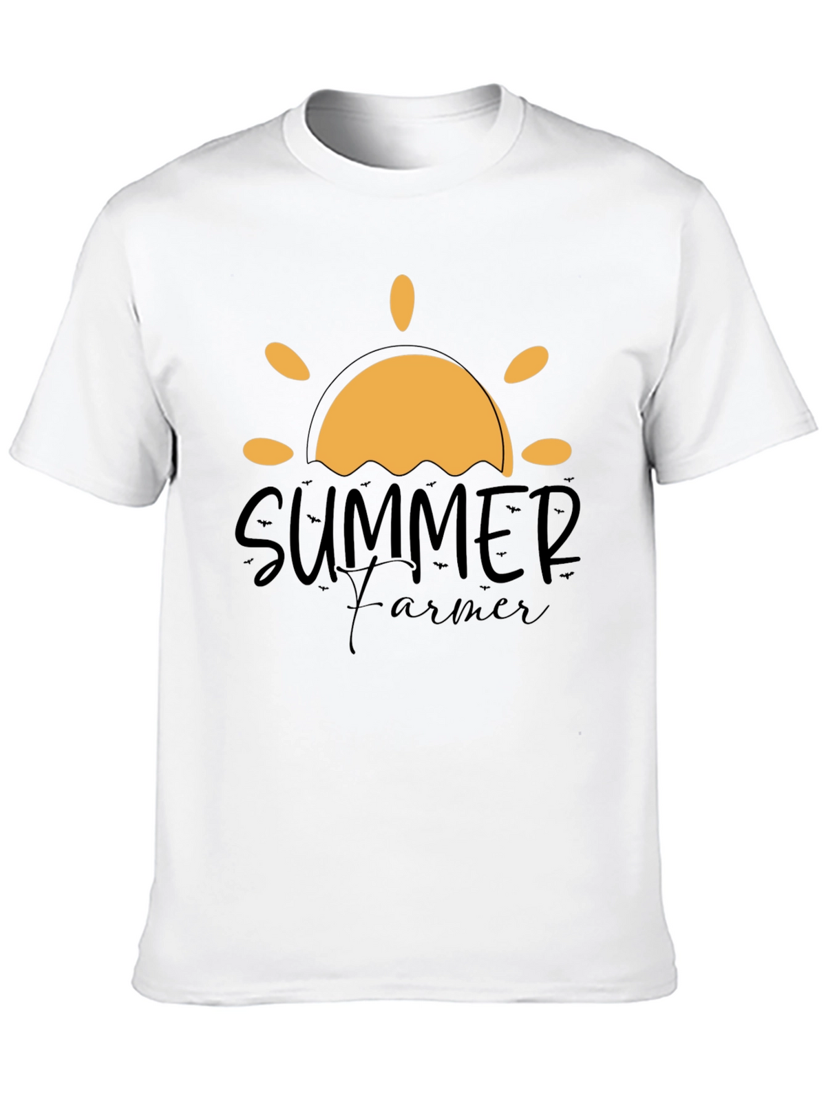 Summer Farmer Graphic Tee - Black Cotton T-Shirt