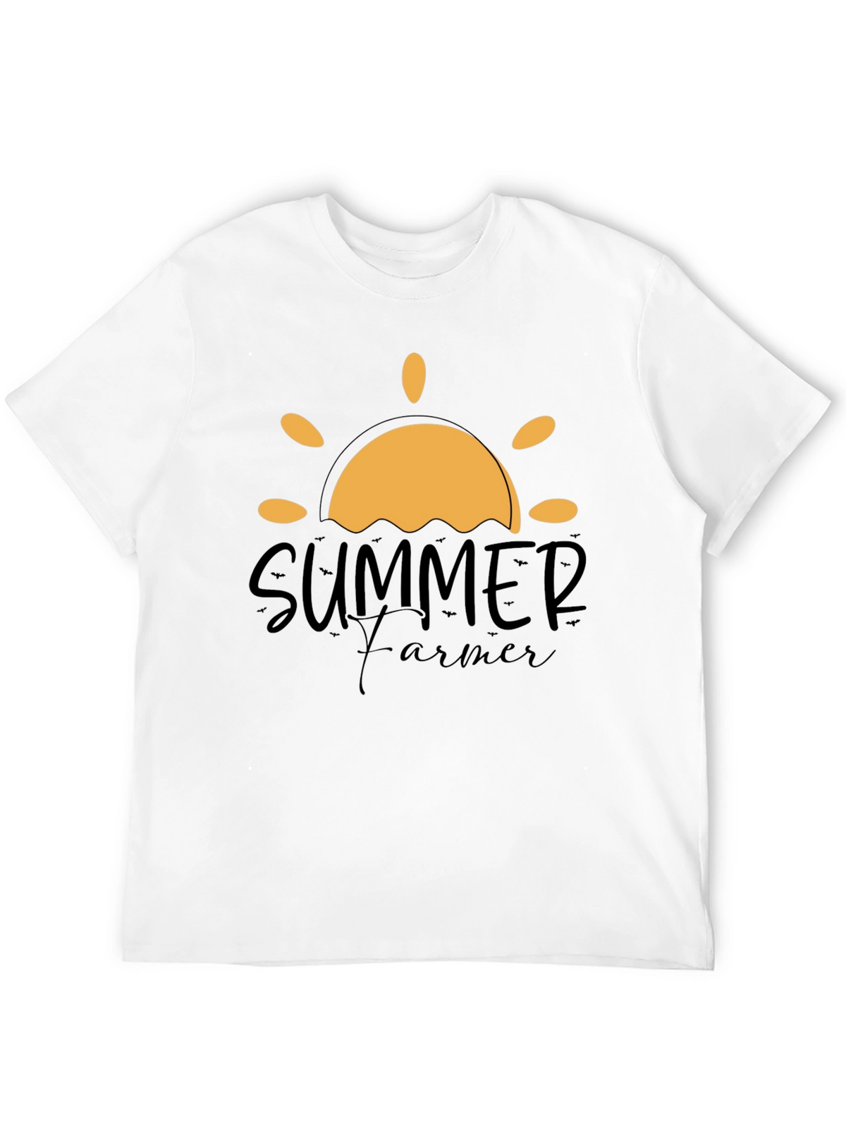 Summer Farmer Graphic Tee - Black Cotton T-Shirt