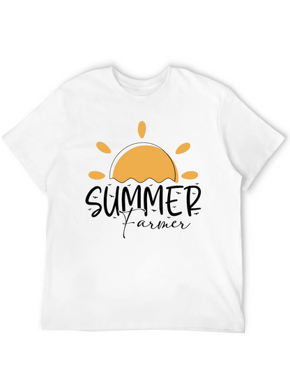 Summer Farmer Graphic Tee - Black Cotton T-Shirt