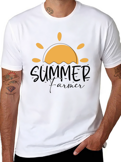 Summer Farmer Graphic Tee - Black Cotton T-Shirt