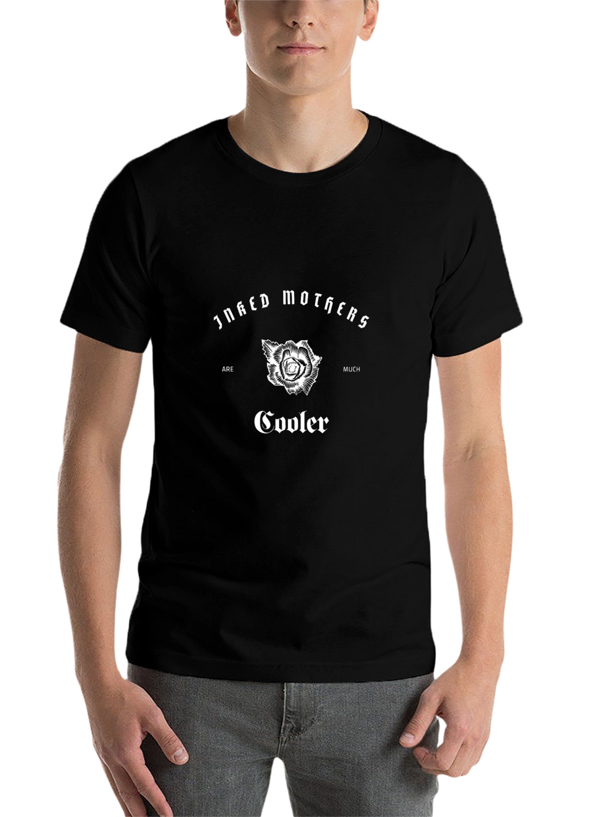 Inked Mothers Rose Graphic Black T-Shirt