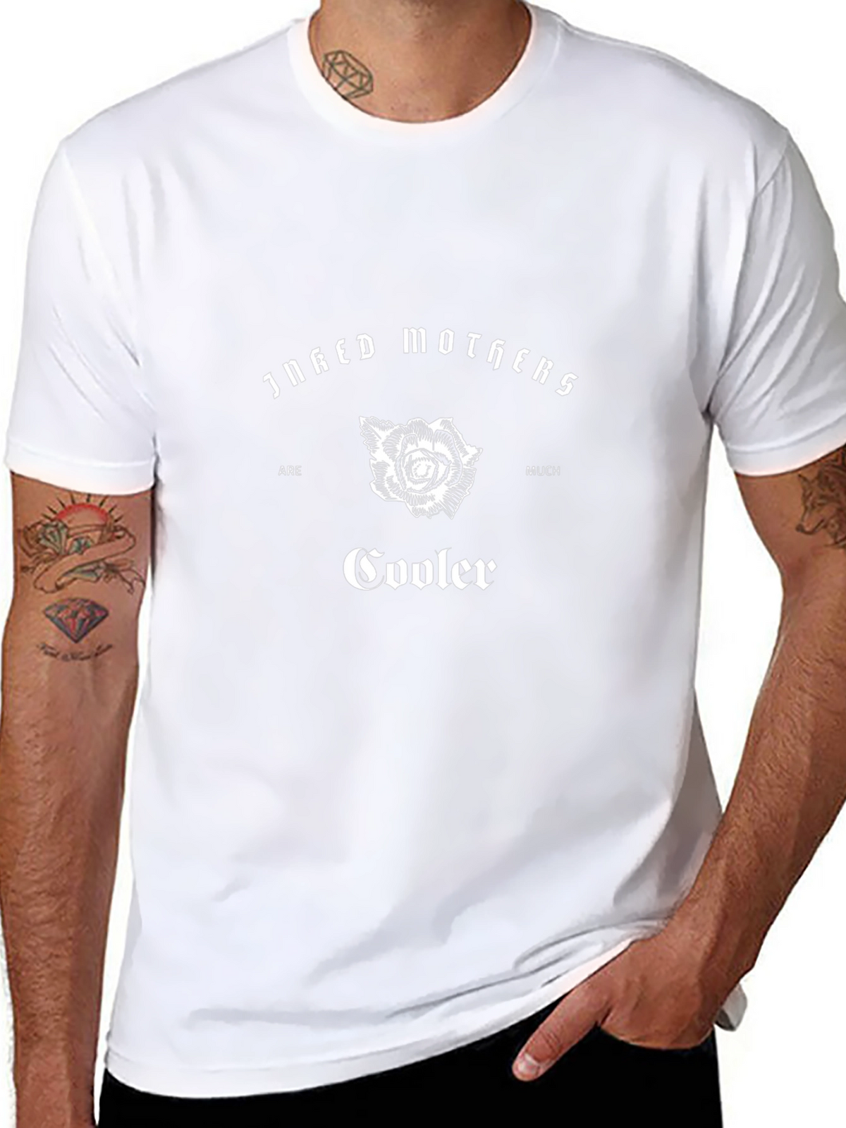 Inked Mothers Rose Graphic Black T-Shirt