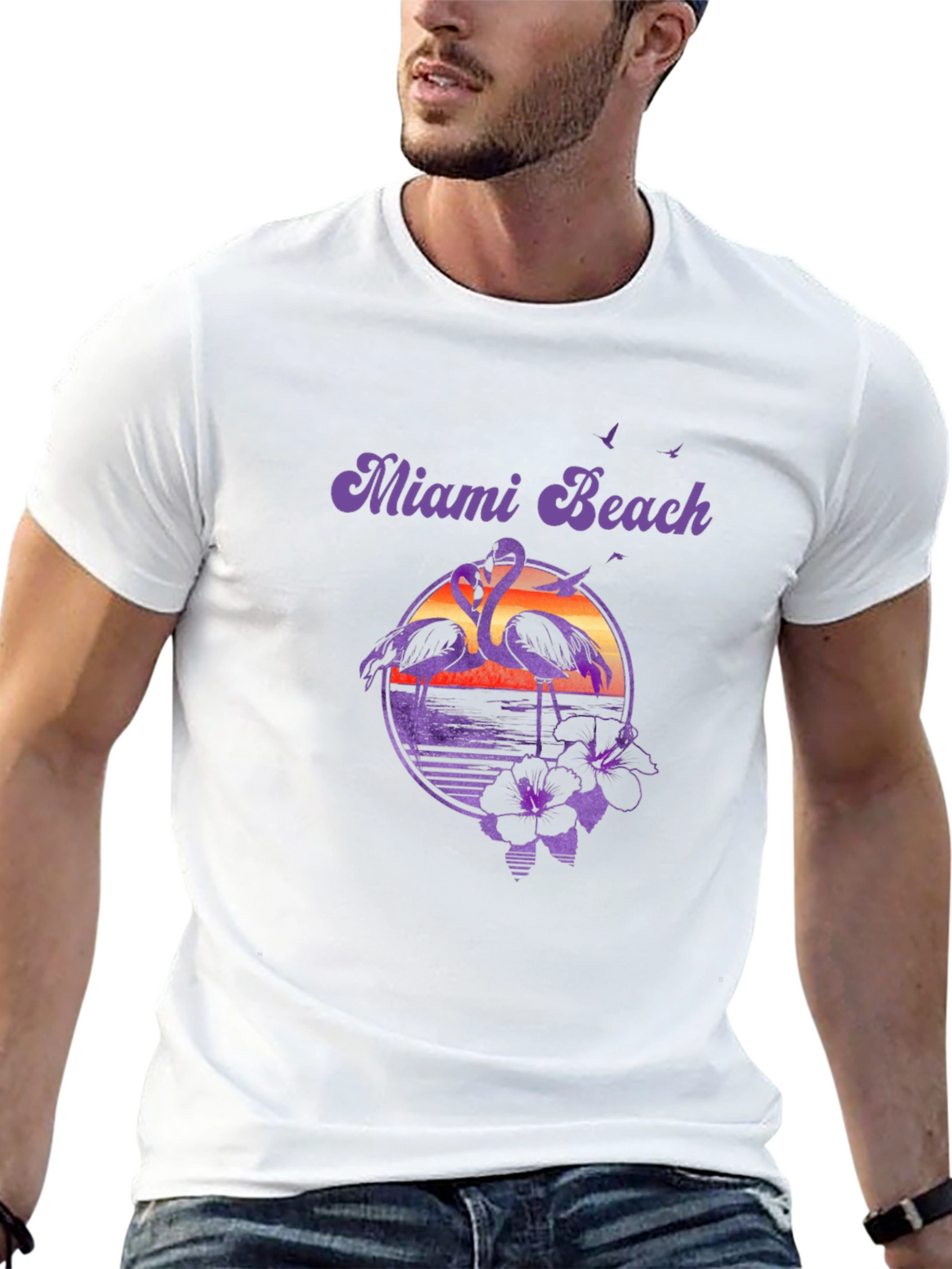 Miami Beach Retro Graphic Tee