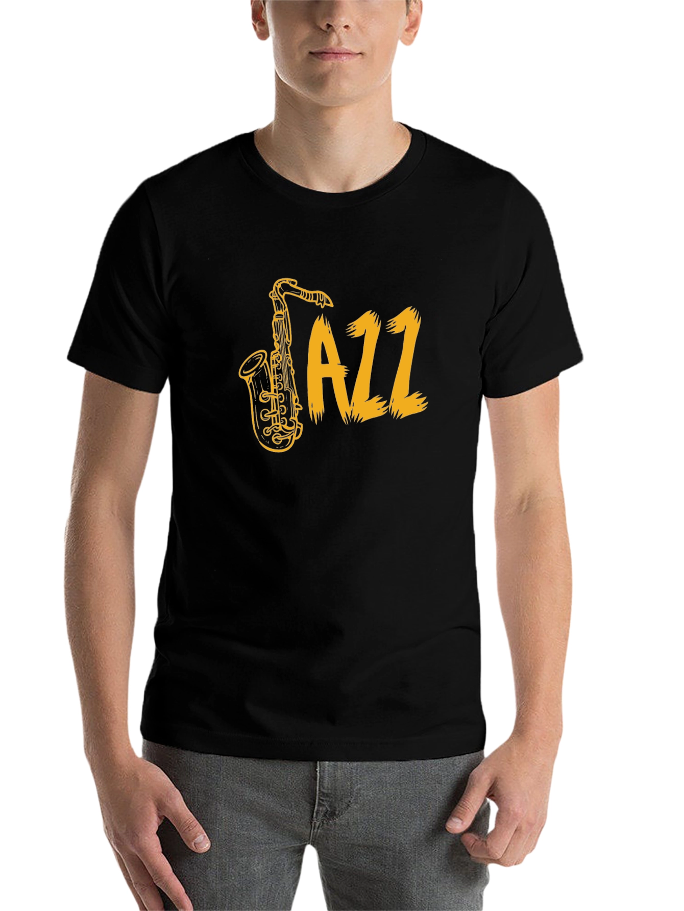 Jazz Saxophone Graphic T-Shirt - Classic Music Tee