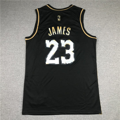 Men's Los Angeles Lakers LeBron James #23 Black Swingman Player Jerseys