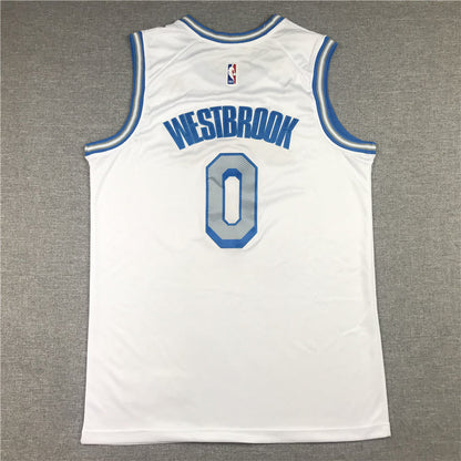 Men's Los Angeles Lakers Russell Westbrook #0 White 2020/21 Swingman Jerseys