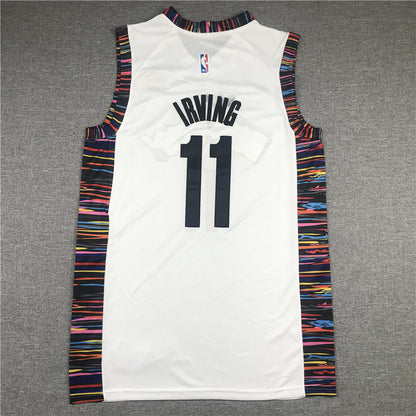 Men's Brooklyn Nets Kyrie Irving #11 White Swingman Jerseys - City Edition