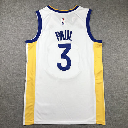 Men's Golden State Warriors Chris Paul #3 White Fast Break Player Jerseys - Association Edition