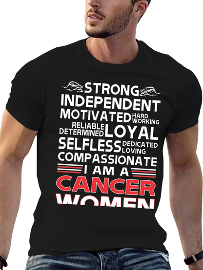 Cancer Women T-Shirt - Strong Independent