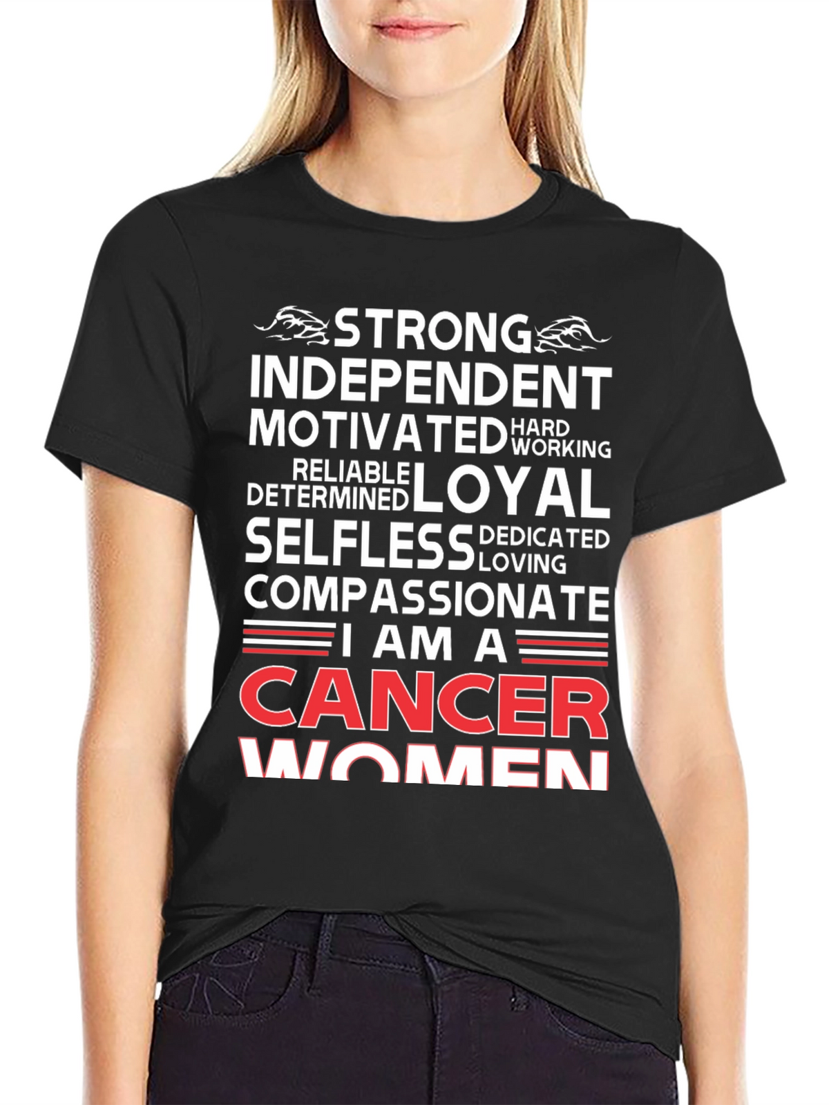 Cancer Women T-Shirt - Strong Independent