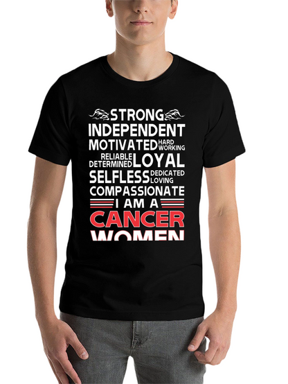 Cancer Women T-Shirt - Strong Independent
