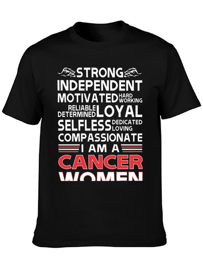 Cancer Women T-Shirt - Strong Independent