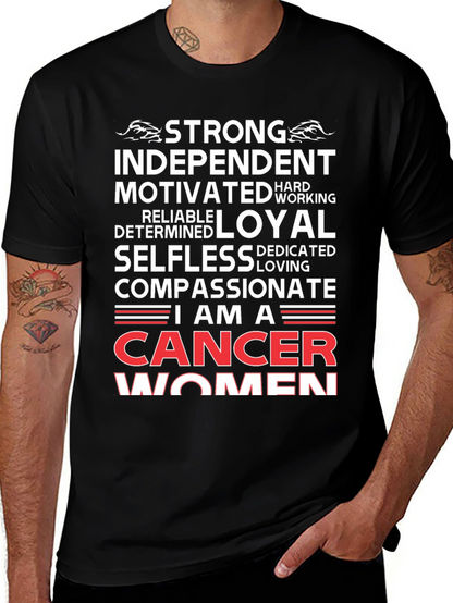 Cancer Women T-Shirt - Strong Independent