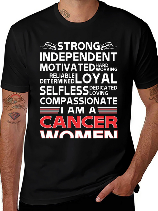 Cancer Women T-Shirt - Strong Independent