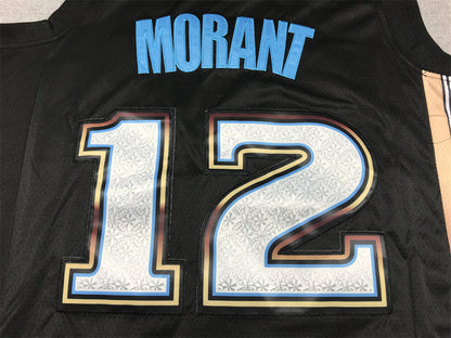 Men's Memphis Grizzlies Ja Morant #12 Black 2022/23 Swingman Jerseys - City Edition