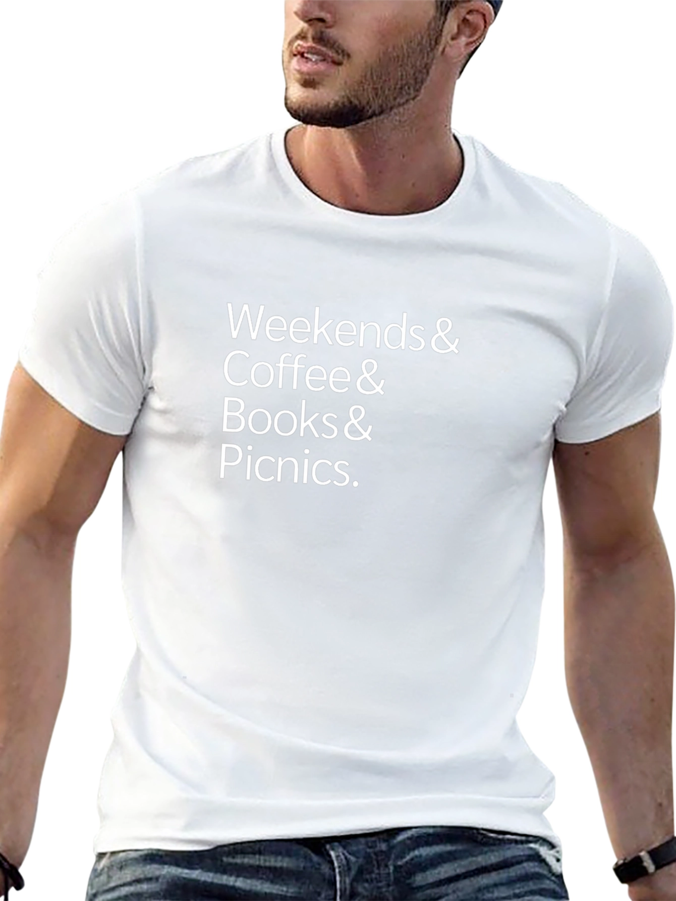 Weekends Coffee Books & Picnics Black T-Shirt