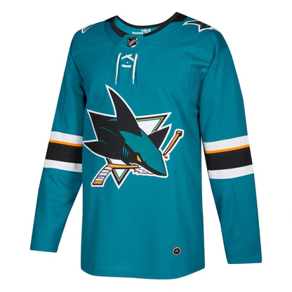 Men's San Jose Sharks adidas Teal Home Authentic Blank Jersey