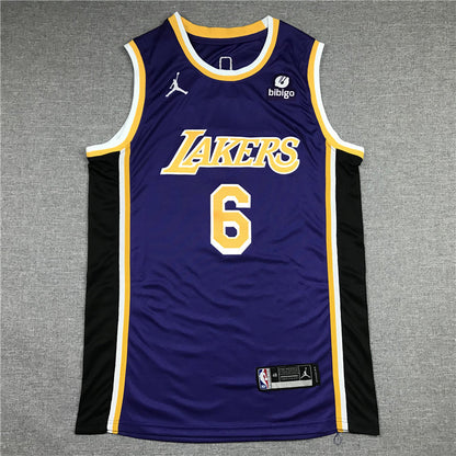Men's Los Angeles Lakers LeBron James #6 Purple 2022/23 Swingman Player Jerseys