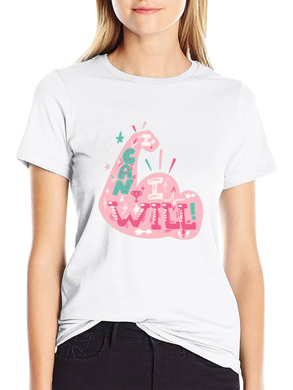 I Can I Will T-Shirt - Motivational Graphic Tee