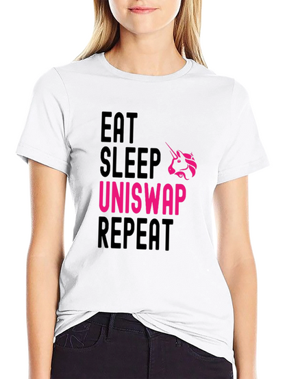 Eat Sleep Uniswap Repeat Black T-Shirt