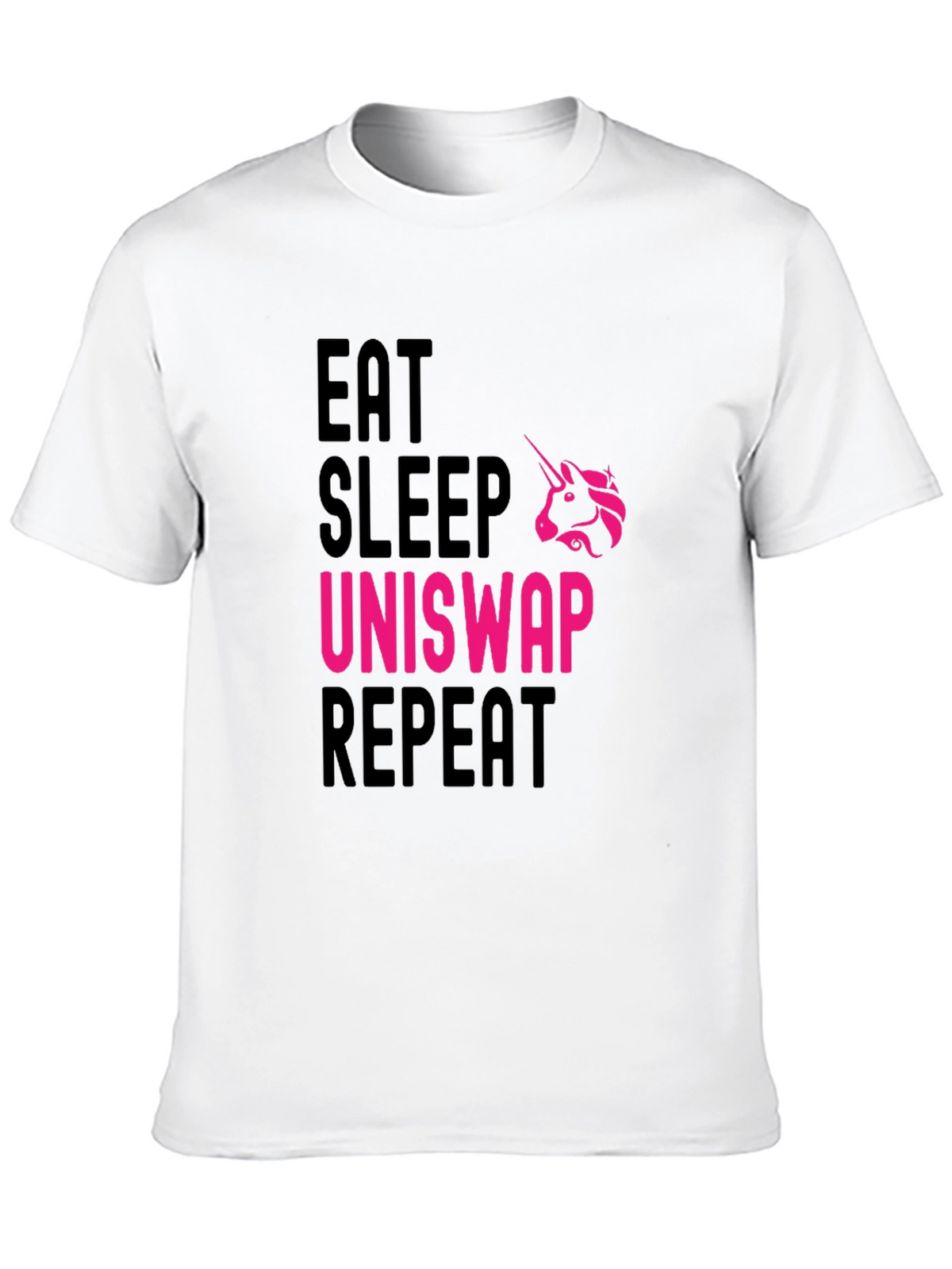 Eat Sleep Uniswap Repeat Black T-Shirt