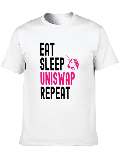 Eat Sleep Uniswap Repeat Black T-Shirt