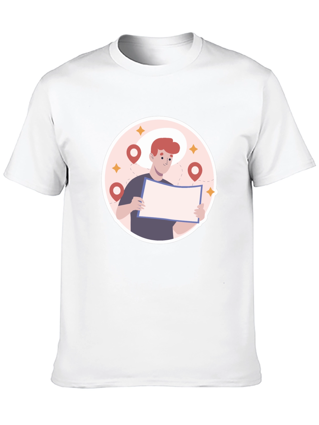 Black Graphic T-Shirt - Lost Traveler Design