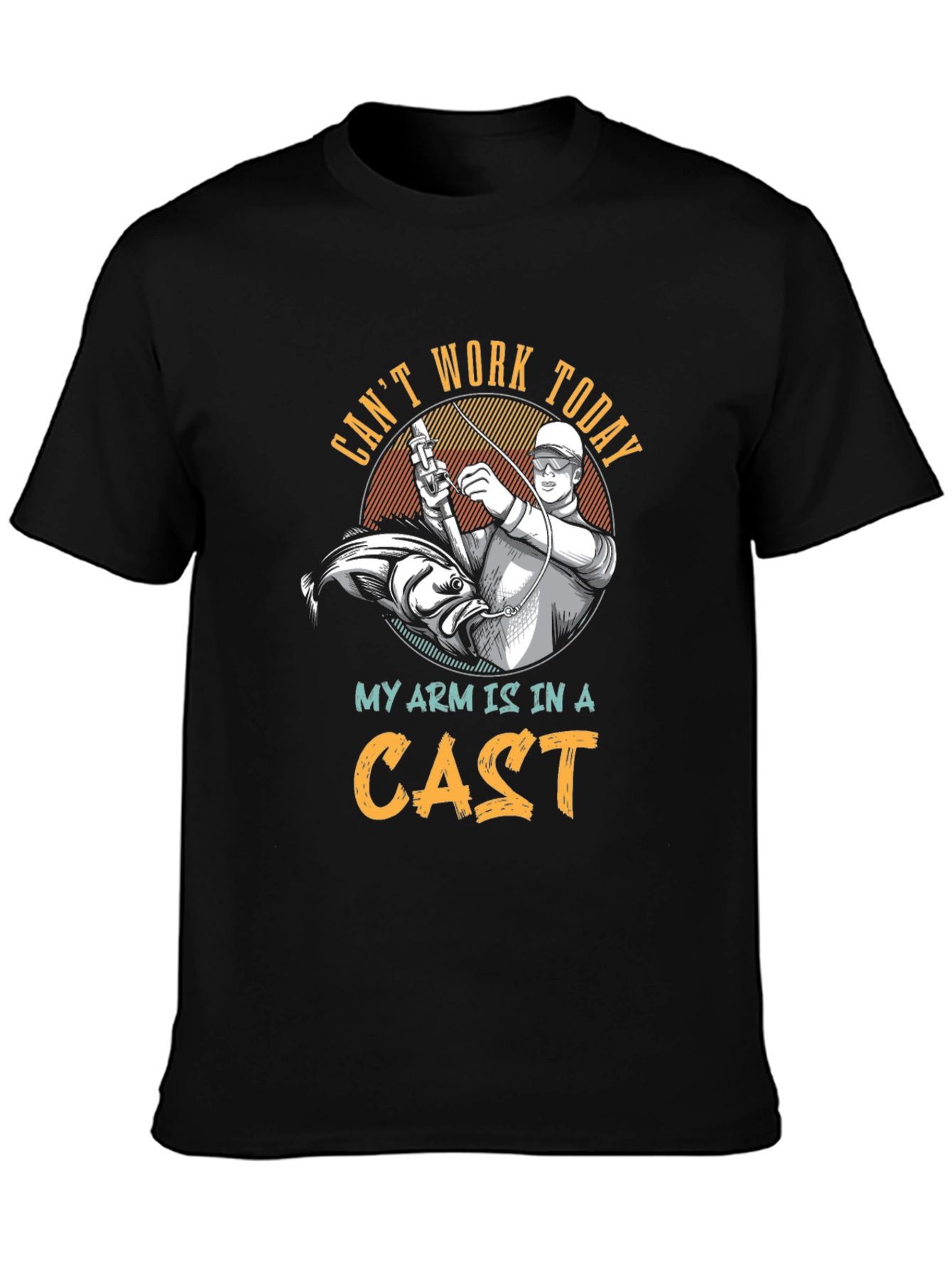 Funny Fishing T-Shirt: Cant Work Today