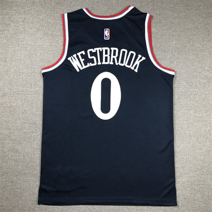 Men's LA Clippers Russell Westbrook #0 Navy Swingman Jerseys