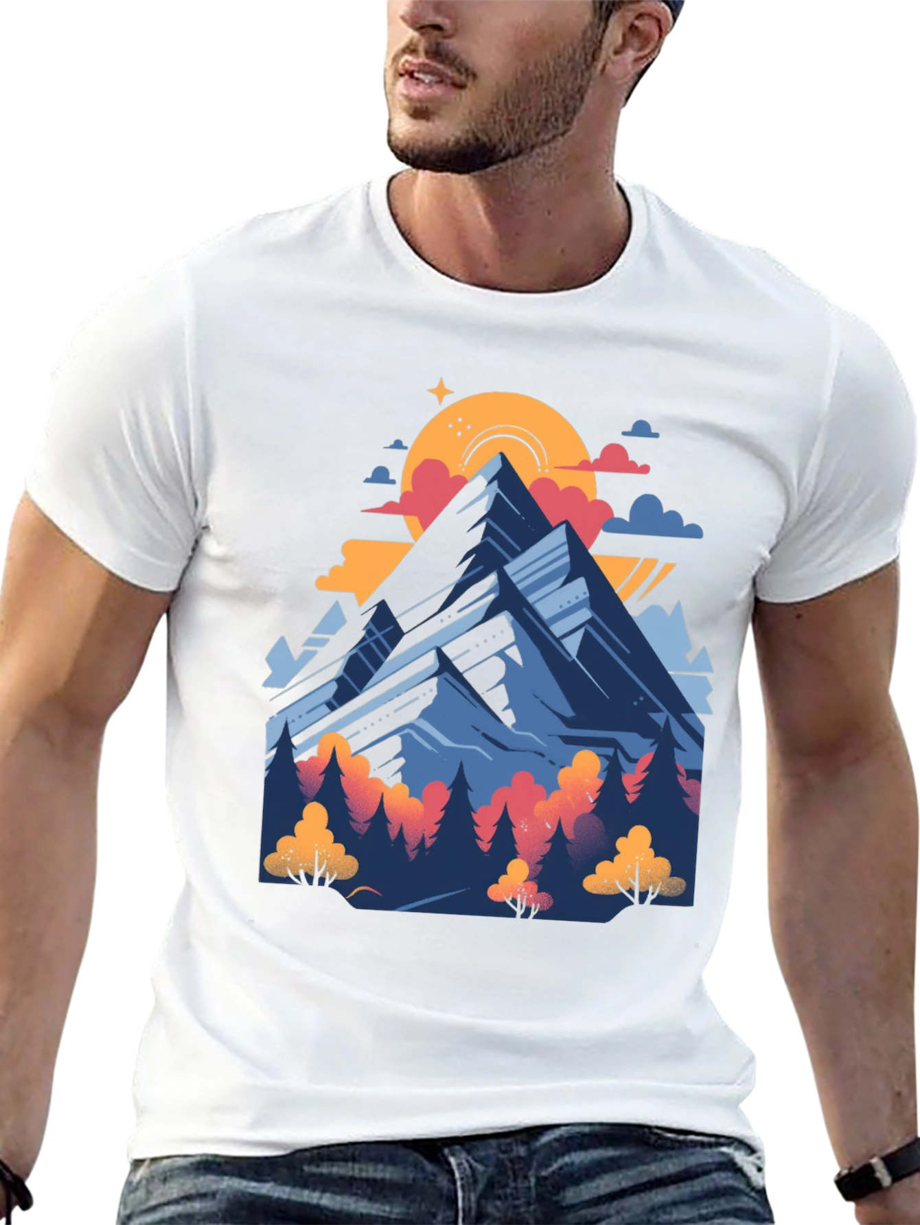 Mountain Graphic Tee - Nature Adventure Shirt