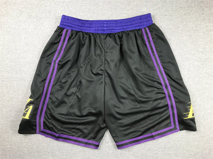 Men's Los Angeles Lakers Black 2023/24 Swingman City Edition Shorts1