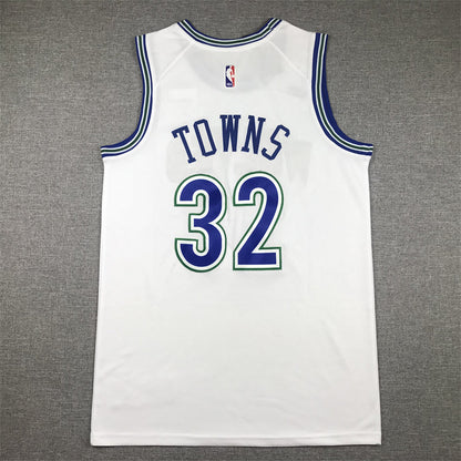 Men's Minnesota Timberwolves Karl-Anthony Towns #32 White Swingman Player Jerseys
