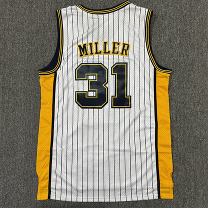 Men's Indiana Pacers Reggie Miller #31 White Hardwood Classics Swingman Jerseys