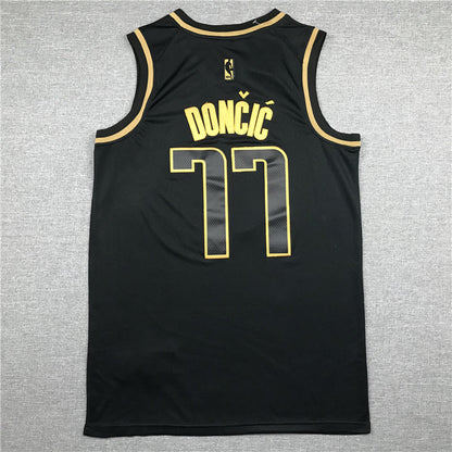 Men's Dallas Mavericks Luka Doncic #77 NBA Black Swingman Jerseys