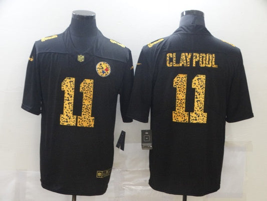 Men's Pittsburgh Steelers Chase Claypool #11 Black Game Jerseys