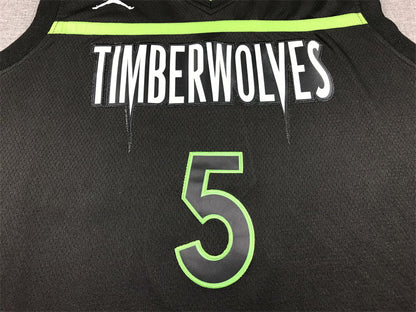 Men's Minnesota Timberwolves Anthony Edwards #5 Black 2022/23 Swingman Jerseys - Statement Edition