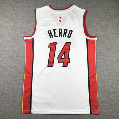 Men's Miami Heat Tyler Herro #14 White 2022/23 Swingman Jerseys - Association Edition