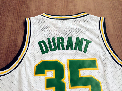 SuperSonics No. 35 Durant Retro White Premium Mesh