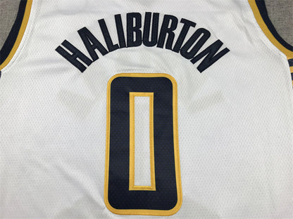 Men's Indiana Pacers Tyrese Haliburton #0 White Swingman Jerseys - Association Edition
