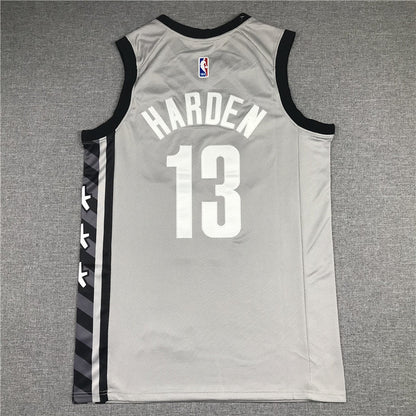 Men's Brooklyn Nets James Harden Charcoal 2020/21 Fast Break Replica Jerseys