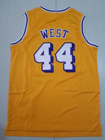 Men's Los Angeles Lakers Jerry West Gold Big & Tall Hardwood Classics Jerseys