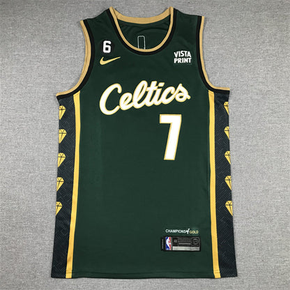 Men's Boston Celtics Jaylen Brown #7 Green 2022/23 Swingman Jerseys - City Edition