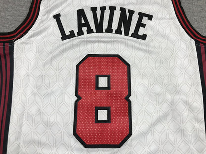 Men's Chicago Bulls Zach LaVine #8 White 2022/23 Swingman Jerseys - City Edition