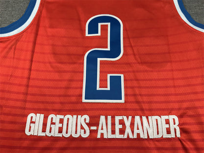 Men's Oklahoma City Thunder Shai Gilgeous-Alexander #2 Orange 2022/23 Swingman Jerseys - Statement Edition