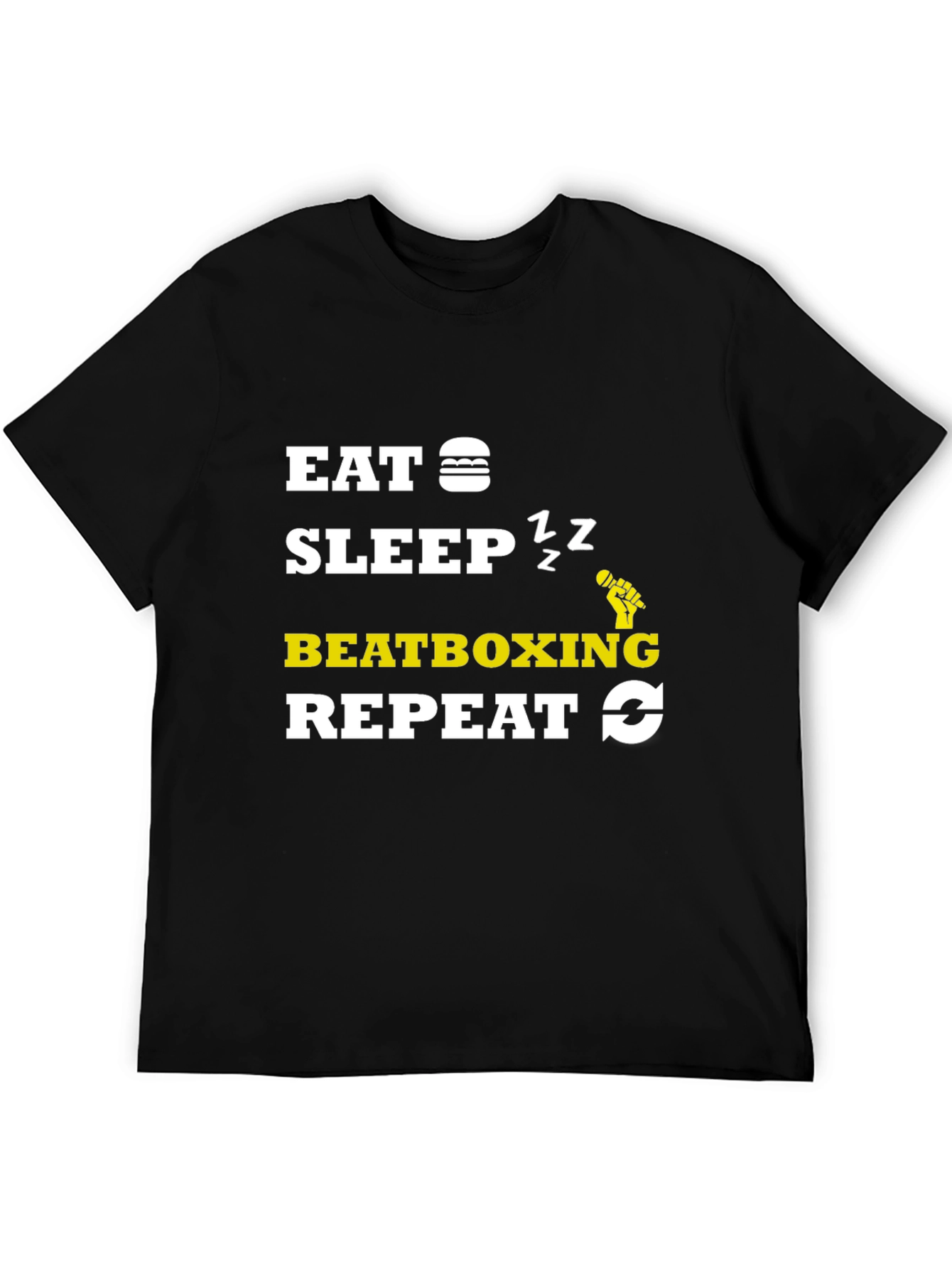 Eat Sleep Beatboxing Repeat Graphic Tee