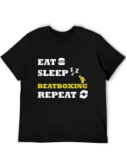 Eat Sleep Beatboxing Repeat Graphic Tee