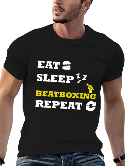 Eat Sleep Beatboxing Repeat Graphic Tee