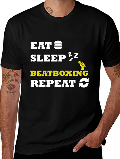 Eat Sleep Beatboxing Repeat Graphic Tee