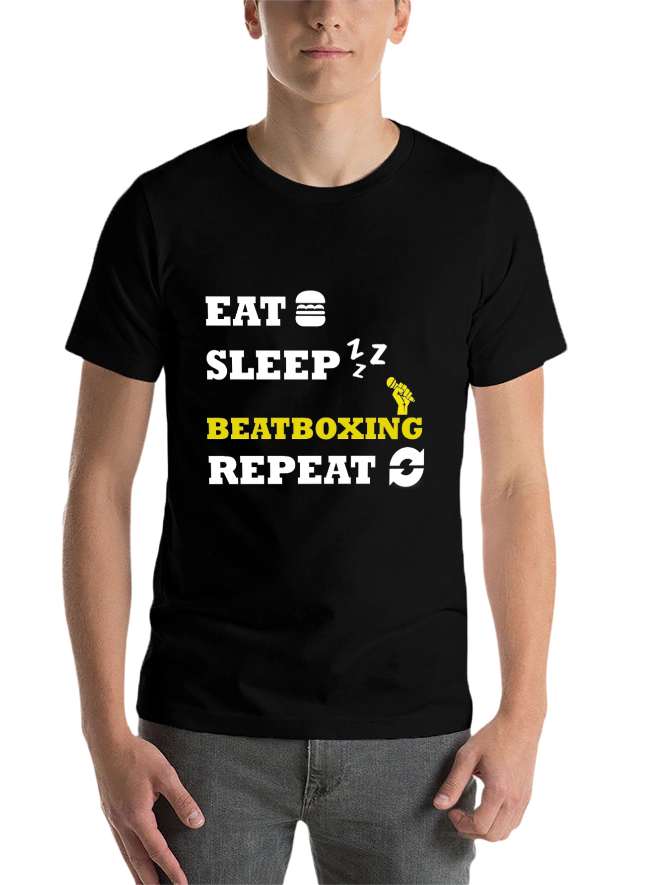 Eat Sleep Beatboxing Repeat Graphic Tee